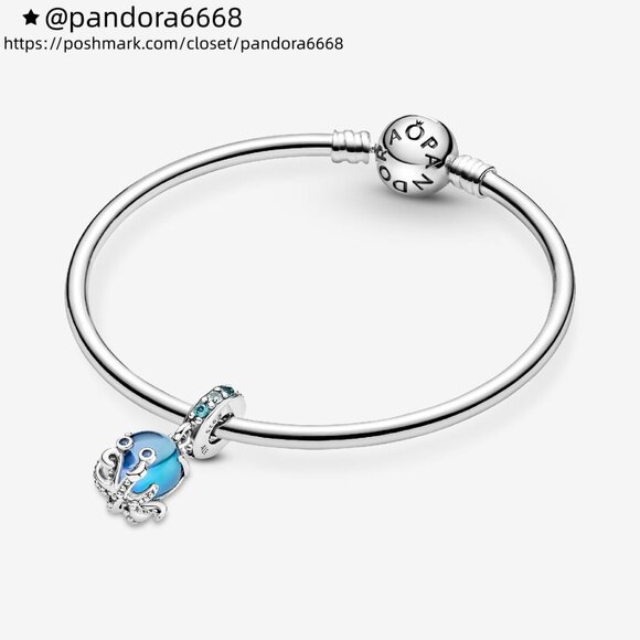 Pandora Murano Glass Cute Octopus Dangle Charm - Picture 4 of 6